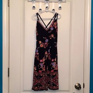 xhilaration floral cross back dress